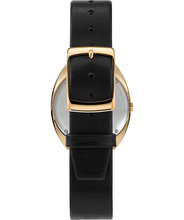 klokker | Q Timex 1972 nyutgitt 43x39 mm lærremsklokke menn B84BR67 gull-tone/svart/burgunder - Image 3
