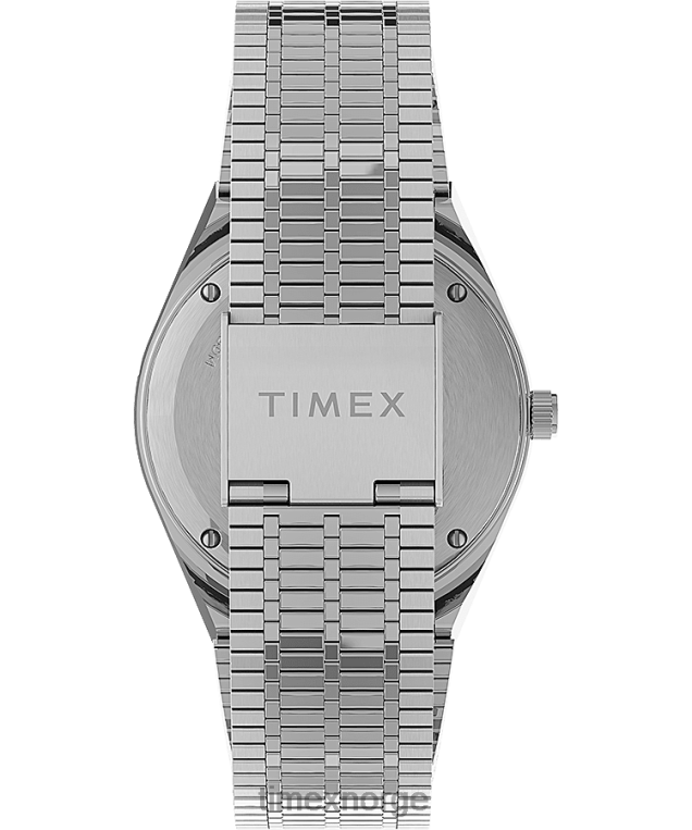 klokker | Q Timex 36 mm armbåndsur i rustfritt stål kvinner B84BR343 rustfritt stål/blått - Image 3