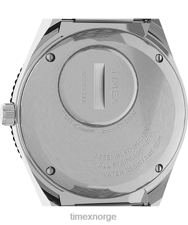 klokker | Q Timex 36 mm armbåndsur i rustfritt stål kvinner B84BR343 rustfritt stål/blått - Image 4