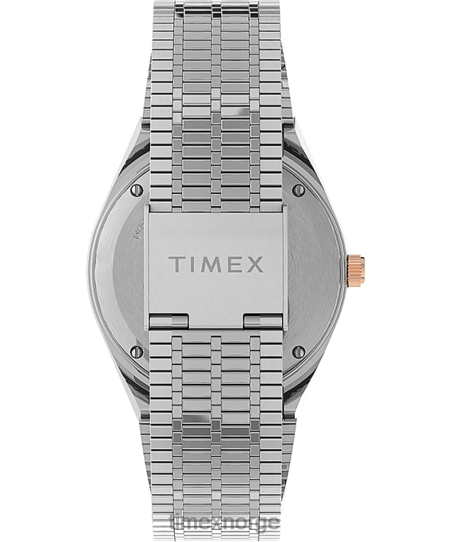 klokker | Q Timex 36 mm armbåndsur i rustfritt stål kvinner B84BR348 rustfritt stål/sølv-tone - Image 3