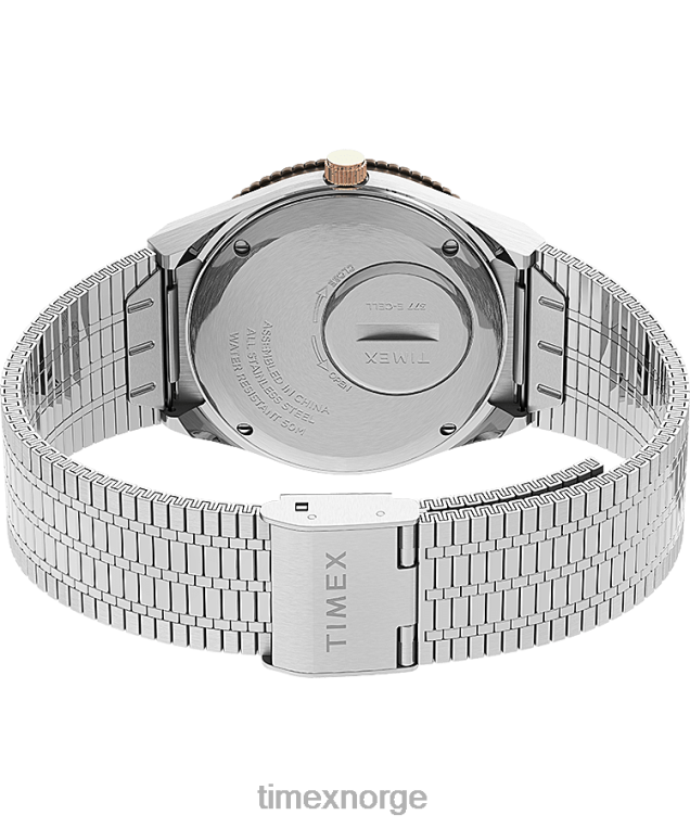 klokker | Q Timex 36 mm armbåndsur i rustfritt stål kvinner B84BR348 rustfritt stål/sølv-tone - Image 5