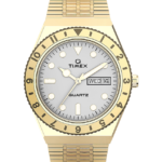 klokker | Q Timex 36 mm armbåndsur i rustfritt stål kvinner B84BR349 gull-tone/krem