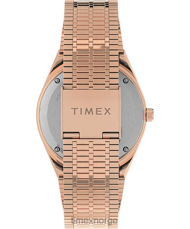 klokker | Q Timex 36 mm armbåndsur i rustfritt stål kvinner B84BR368 rosa-gull-tone/krem - Image 3