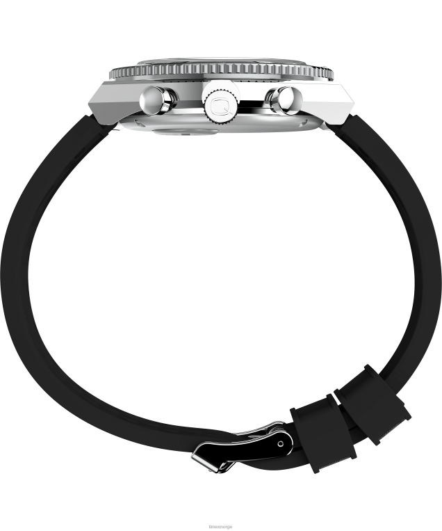 klokker | Q Timex tre tidssone kronograf 40mm syntetisk gummirem klokke menn B84BR63 rustfritt stål/svart/grønn - Image 2