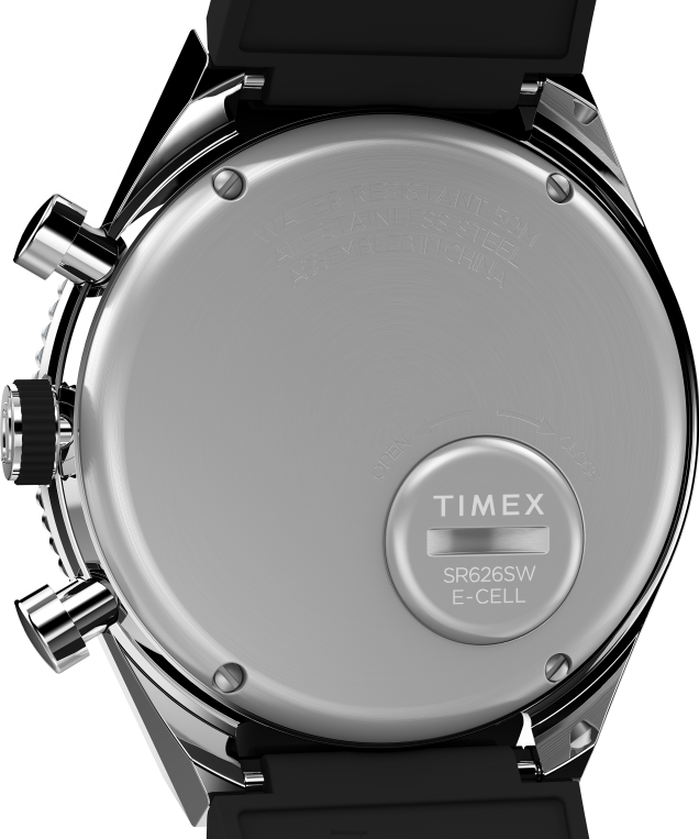 klokker | Q Timex tre tidssone kronograf 40mm syntetisk gummirem klokke menn B84BR63 rustfritt stål/svart/grønn - Image 4