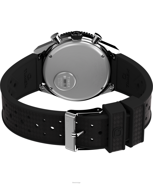 klokker | Q Timex tre tidssone kronograf 40mm syntetisk gummirem klokke menn B84BR63 rustfritt stål/svart/grønn - Image 5
