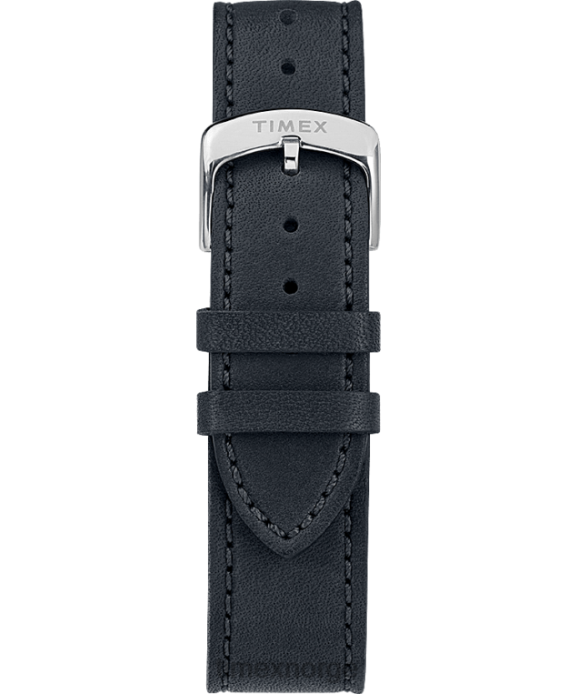 klokker | Timex american documents 41mm lærremsklokke menn B84BR281 rustfritt stål/blått/grå - Image 3