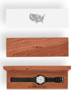 klokker | Timex american documents 41mm lærremsklokke menn B84BR281 rustfritt stål/blått/grå - Image 6