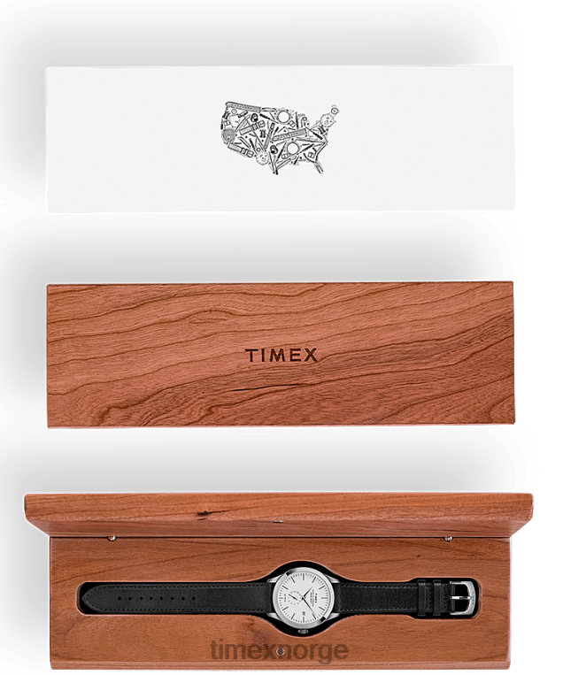 klokker | Timex american documents 41mm lærremsklokke menn B84BR281 rustfritt stål/blått/grå - Image 6
