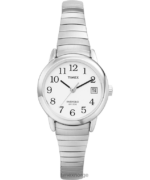 klokker | Timex easy reader 25 mm utvidelsesbåndklokke kvinner B84BR370 sølv-tone/rustfritt-stål/hvit