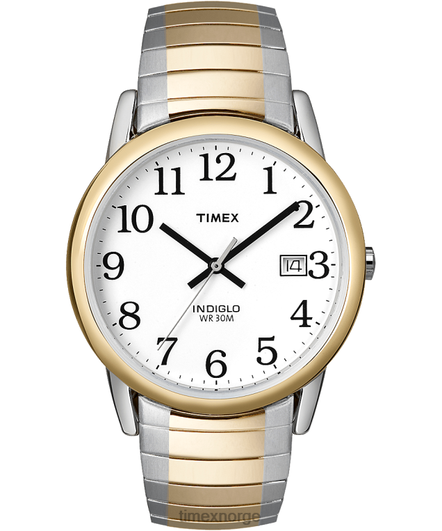 klokker | Timex easy reader 35 mm utvidelsesbåndklokke menn B84BR282 tofarget/hvitt - Image 1