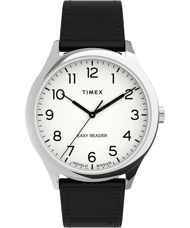 klokker_timex_easy_reader_gen1_40mm_laerremsklokke_menn_b84br192_mote.png klokker | Timex easy reader gen1 40mm lærremsklokke menn B84BR192 mote - Image 1