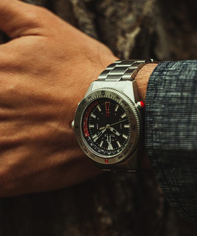 klokker | Timex ekspedisjon nord tidevann-temp-kompass 43 mm armbåndsur i rustfritt stål menn B84BR141 rustfritt stål/svart - Image 2