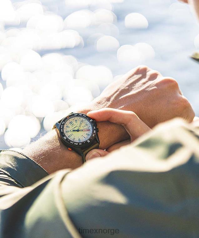 klokker | Timex ekspedisjon nord tidevann-temp-kompass 43 mm miljøvennlig klokke i lærreim menn B84BR235 svart/naturlig - Image 2