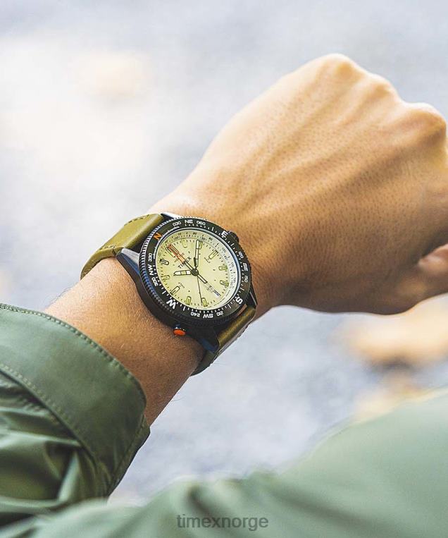 klokker | Timex ekspedisjon nord tidevann-temp-kompass 43 mm miljøvennlig klokke i lærreim menn B84BR235 svart/naturlig - Image 3
