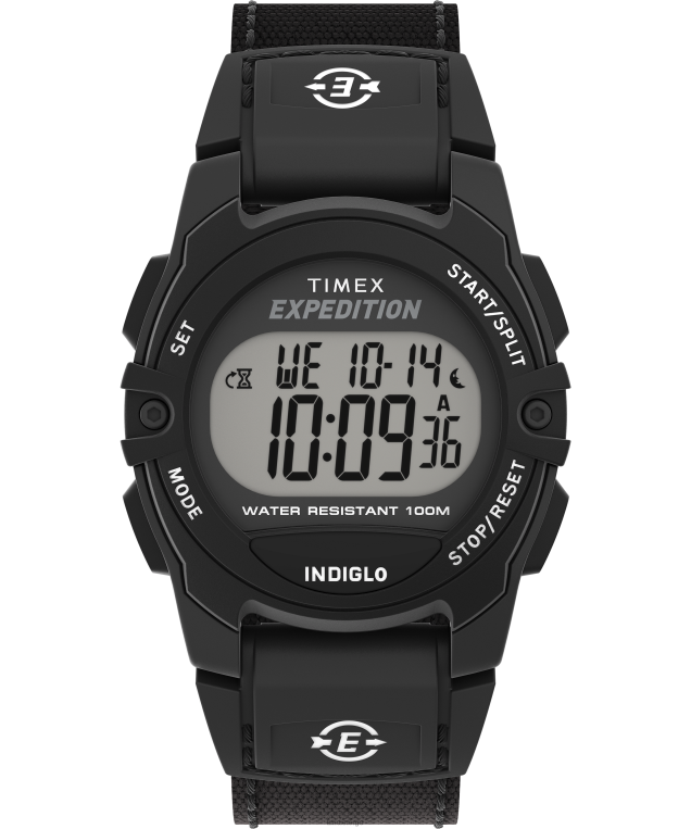 klokker | Timex ekspedisjonskat i mellomstørrelse 34 mm stoffremsklokke menn B84BR257 svart - Image 1