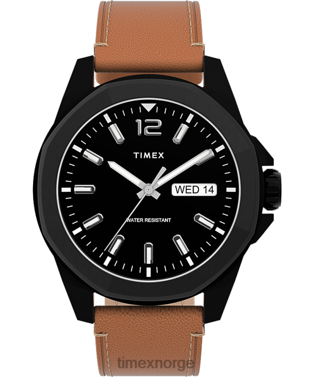 klokker_timex_essex_avenue_44mm_laerremsklokke_menn_b84br149_svart_brun.png klokker | Timex essex avenue 44mm lærremsklokke menn B84BR149 svart/brun - Image 1