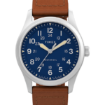 klokker | Timex expedition north field post mekanisk 38mm miljøvennlig klokke i lærreim menn B84BR34 rustfritt stål/brun/blå