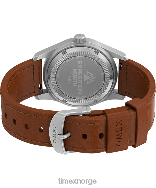 klokker | Timex expedition north field post mekanisk 38mm miljøvennlig klokke i lærreim menn B84BR3 rustfritt stål/brun/hvit - Image 5