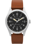 klokker | Timex expedition north field post solar 36mm miljøvennlig klokke med lærreim menn B84BR22 rustfritt stål/brun/svart