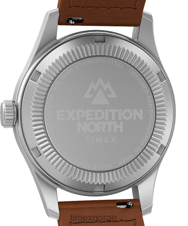 klokker | Timex expedition north field post solar 36mm miljøvennlig klokke med lærreim menn B84BR22 rustfritt stål/brun/svart - Image 4