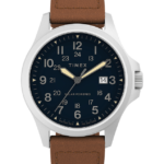 klokker | Timex expedition north field post solar 41mm miljøvennlig klokke med lærreim menn B84BR8 rustfritt stål/brun/blå