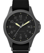 klokker | Timex expedition north field post solar 41mm resirkulert stoffremklokke menn B84BR31 gunmetall/svart