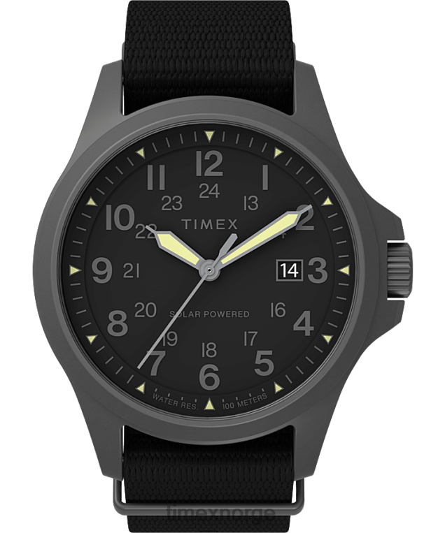 klokker | Timex expedition north field post solar 41mm resirkulert stoffremklokke menn B84BR31 gunmetall/svart - Image 1