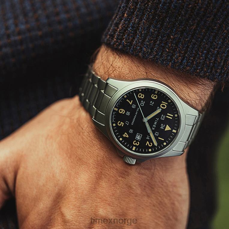 klokker | Timex expedition north field solar 41mm armbåndsur i rustfritt stål menn B84BR17 rustfritt stål/svart - Image 2