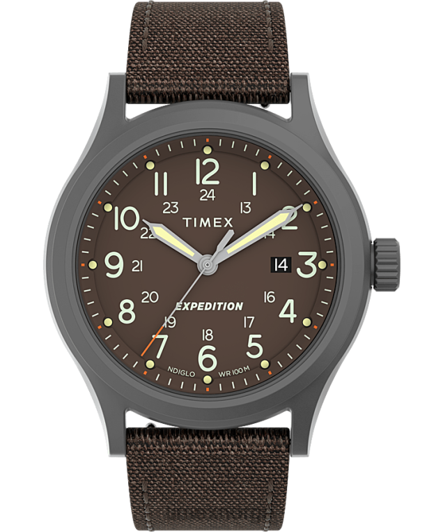 klokker | Timex expedition north sierra 40mm stoffremsklokke menn B84BR239 rustfritt stål/brun - Image 1