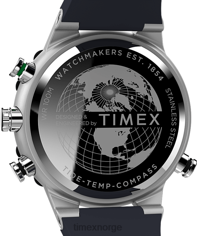 klokker | Timex expedition north tide-temp-compass 45mm silikonremsklokke menn B84BR36 rustfritt stål/blått - Image 4