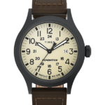 klokker | Timex expedition scout 40mm lærremsklokke menn B84BR316 svart/brun/naturlig