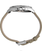 klokker | Timex Harbourside Coast 43mm stoffremseklokke menn B84BR117 sølv-tone/tan/svart - Image 2