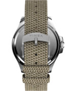 klokker | Timex Harbourside Coast 43mm stoffremseklokke menn B84BR117 sølv-tone/tan/svart - Image 3
