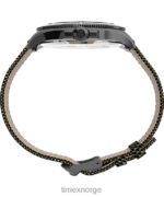 klokker | Timex Harbourside Coast 43mm stoffremseklokke menn B84BR126 gunmetal/grønn/svart - Image 2