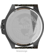 klokker | Timex Harbourside Coast 43mm stoffremseklokke menn B84BR126 gunmetal/grønn/svart - Image 4