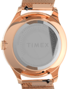 klokker | Timex himmelsk overflod 32 mm båndklokke i rustfritt stål mesh kvinner B84BR352 rosa-gull-tone/hvit - Image 4