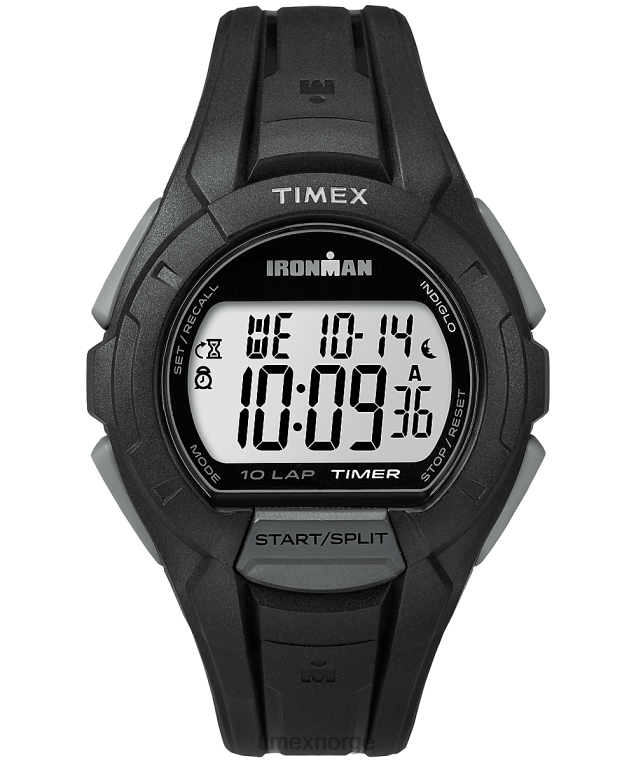 klokker | Timex ironman essential 10 full-size resin reim klokke menn B84BR259 svart/grå - Image 1