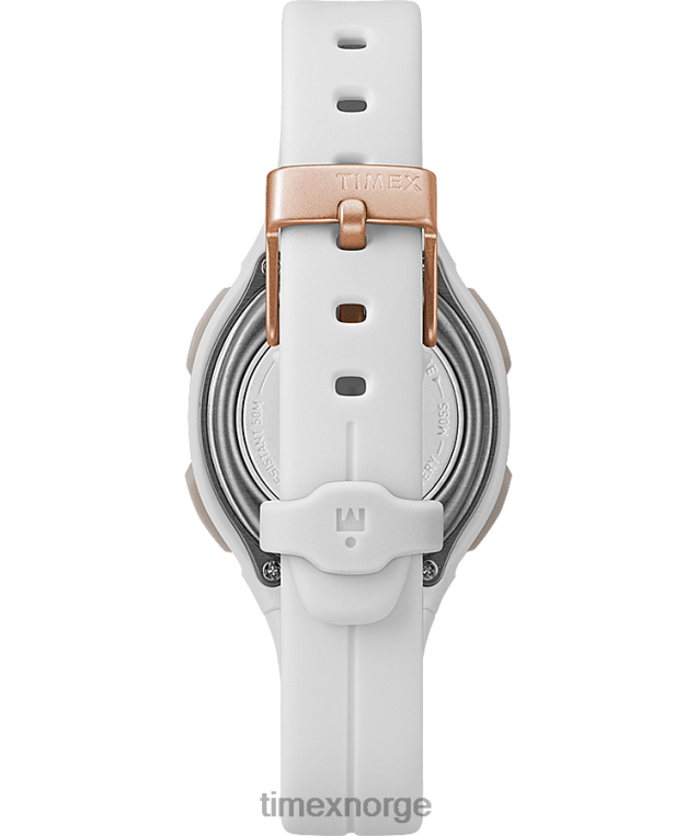 klokker | Timex ironman heartfit transit+ 33mm harpiksstropp aktivitet og pulsklokke kvinner B84BR403 hvit/rosa-gull-tone - Image 3