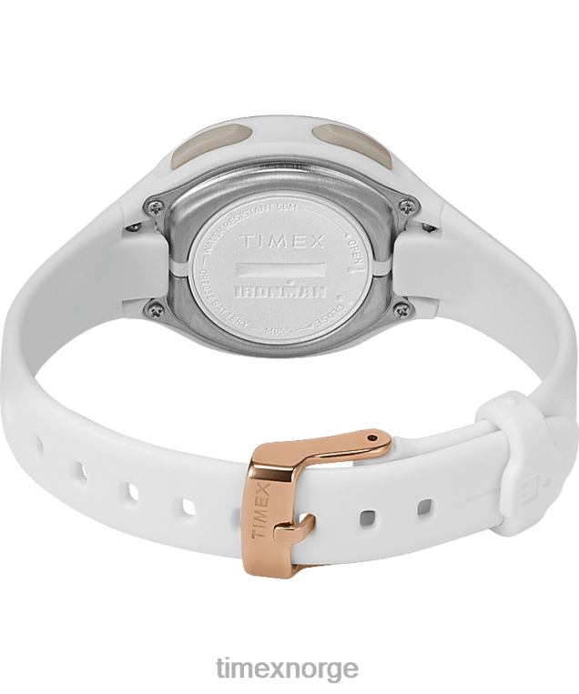 klokker | Timex ironman heartfit transit+ 33mm harpiksstropp aktivitet og pulsklokke kvinner B84BR403 hvit/rosa-gull-tone - Image 4