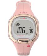 klokker | Timex ironman heartfit transit+ 33mm harpiksstropp aktivitet og pulsklokke kvinner B84BR405 rosa/rose-gull-tone