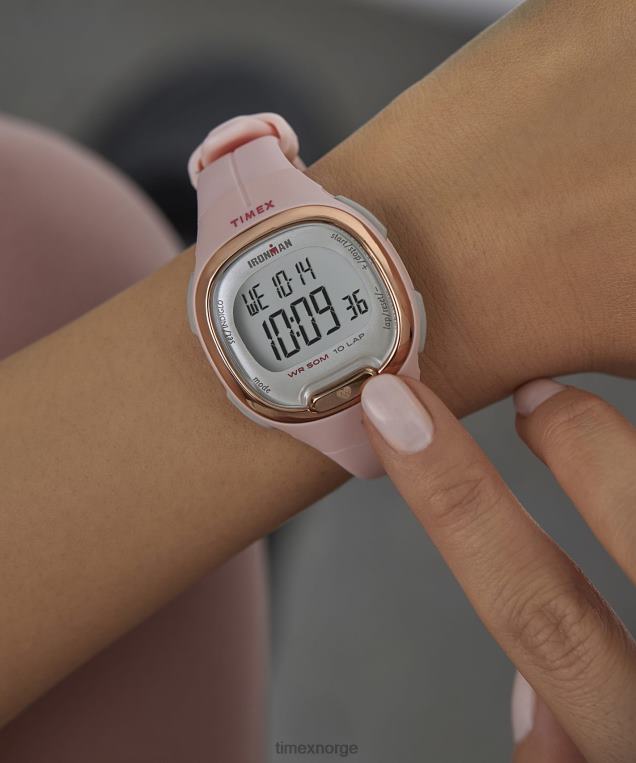 klokker | Timex ironman heartfit transit+ 33mm harpiksstropp aktivitet og pulsklokke kvinner B84BR410 lilla/rosa-gull-tone - Image 2