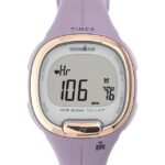 klokker | Timex ironman heartfit transit+ 33mm harpiksstropp aktivitet og pulsklokke kvinner B84BR410 lilla/rosa-gull-tone