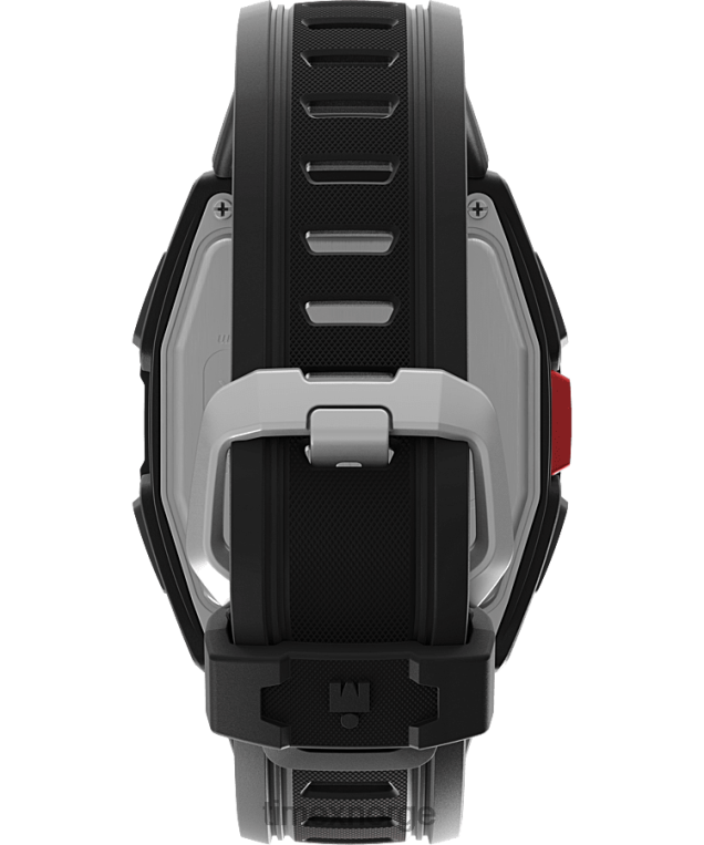 klokker | Timex ironman t300 klokke med silikonrem menn B84BR265 svart, rød - Image 3