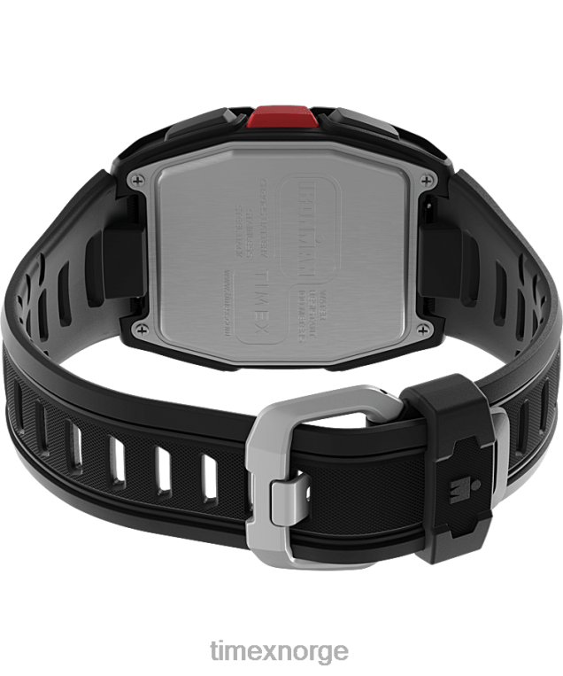 klokker | Timex ironman t300 klokke med silikonrem menn B84BR265 svart, rød - Image 5