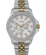 klokker | Timex kaia multifunksjons 40mm armbåndsur i rustfritt stål kvinner B84BR347 to-tone/sølv-tone