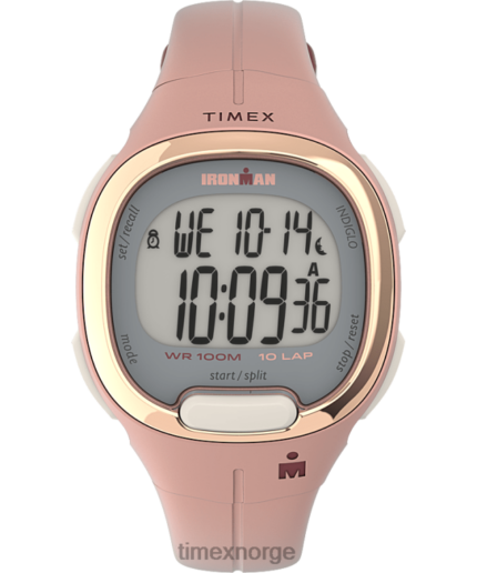 klokker | Timex klokke med 33 mm harpiksrem kvinner B84BR406 rosa/rose-gull-tone
