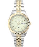 klokker | Timex legacy boyfriend 36 mm armbåndsur i rustfritt stål kvinner B84BR336 to-tone/gull-tone
