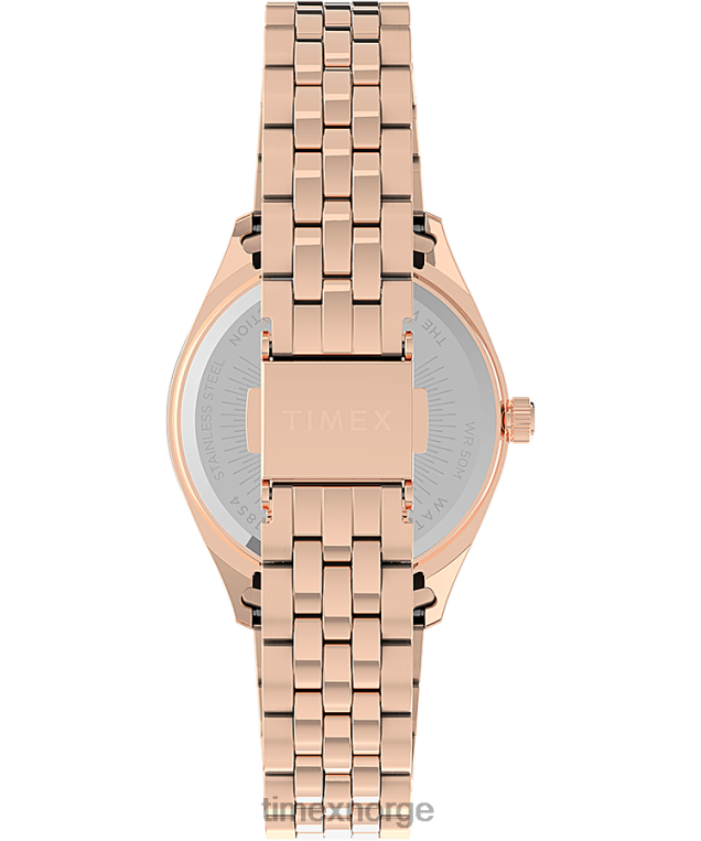 klokker | Timex legacy boyfriend 36 mm armbåndsur i rustfritt stål kvinner B84BR340 rosa-gull-tone/rosa - Image 3