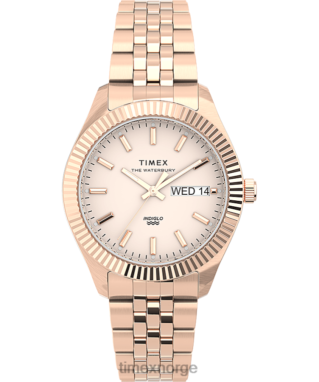 klokker | Timex legacy boyfriend 36 mm armbåndsur i rustfritt stål kvinner B84BR340 rosa-gull-tone/rosa - Image 1